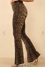 Load image into Gallery viewer, Leopard print flare legging trouser
