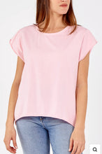 Load image into Gallery viewer, Beige, khaki, pink , white cap sleeve high love casual top
