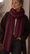 Load image into Gallery viewer, Brown, cream, khaki, wine , beige cosy cw scarf

