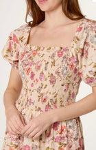 Load image into Gallery viewer, Floral shirred midi dress
