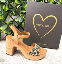 Load image into Gallery viewer, Leopard cork marco tozzi 8-42 heels
