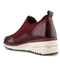 Load image into Gallery viewer, Burgundy MARCO TOZZI LADIES 2-24780 wedged trainers
