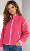 Load image into Gallery viewer, Brown, wine, pink, beige, zippy teddy j fleece
