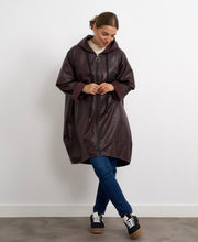 Load image into Gallery viewer, Dark Burgundy or chocolate leather pu look hope zipped kyla jacket coat
