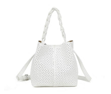 Load image into Gallery viewer, Green or white lasercut bucket 1585 handbag

