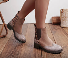 Load image into Gallery viewer, Taupe Leopard 3 tone findlay paris boot

