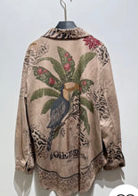 Load image into Gallery viewer, Carmel eye or brown bird printed paris shirt
