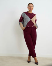 Load image into Gallery viewer, Wine kyla elastic barrel trouser
