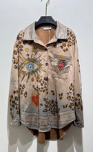 Load image into Gallery viewer, Carmel eye or brown bird printed paris shirt
