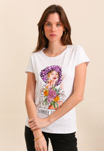 Load image into Gallery viewer, White or lilac summer time t-shirt
