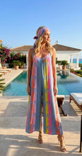 Load image into Gallery viewer, Multi pink or blue paris jumpsuit
