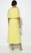 Load image into Gallery viewer, Yellow pleated chiffon marc angelo dress
