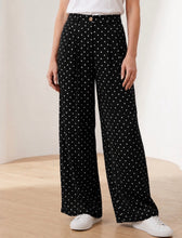 Load image into Gallery viewer, Burgundy or black polka dot wide kyla trousers
