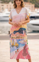 Load image into Gallery viewer, White printed amore paris t-shirt dress
