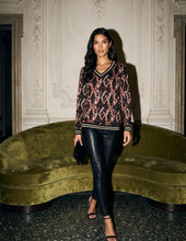 Load image into Gallery viewer, Black patterned sm super soft top
