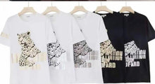 Load image into Gallery viewer, White or black leopard 8091 t-shirt
