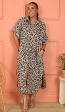 Load image into Gallery viewer, Beige Leopard ibiza dress
