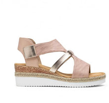 Load image into Gallery viewer, Pink lg wedge sandal
