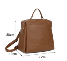 Load image into Gallery viewer, Wine, coffee, brown tote backpack handbag 1678
