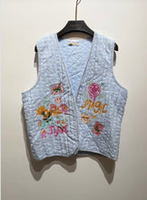 Load image into Gallery viewer, Pink or blue printed paris waistcoat

