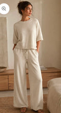 Load image into Gallery viewer, Cream, black, chocolate, mocha harlow cropped loungesuit
