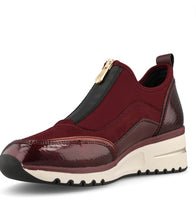 Load image into Gallery viewer, Burgundy MARCO TOZZI LADIES 2-24780 wedged trainers
