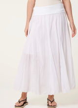 Load image into Gallery viewer, Blue, white, pink crinkle maxi skirt
