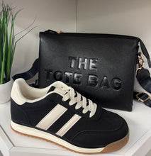 Load image into Gallery viewer, Brown or black laced stripped paris trainer
