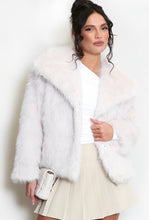 Load image into Gallery viewer, Beige faux fur half jacket last one
