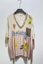 Load image into Gallery viewer, Blue, gingham, palm, lemons printed paris tunic tops
