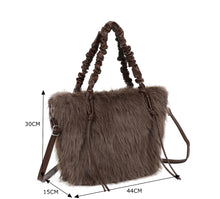 Load image into Gallery viewer, Wine, leopard, brown fluffy jm1657 handbag
