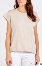 Load image into Gallery viewer, Beige, khaki, pink , white cap sleeve high love casual top
