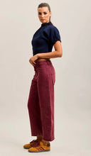 Load image into Gallery viewer, Burgundy balloon stretch toxik jean
