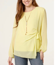 Load image into Gallery viewer, Lemon or white side chiffon blouse top
