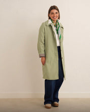 Load image into Gallery viewer, Green checked cuff kyla trench coat
