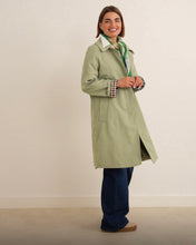 Load image into Gallery viewer, Green checked cuff kyla trench coat
