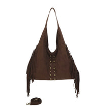 Load image into Gallery viewer, Coffee h703 suede oversize handbag
