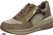 Load image into Gallery viewer, Cappu beige marco tozzi wedge trainer 464
