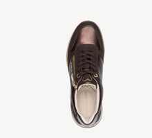 Load image into Gallery viewer, Chocolate brown marco tozzi wedge trainer 2-23764-46 303
