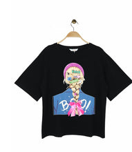 Load image into Gallery viewer, White or black boo braid t-shirt
