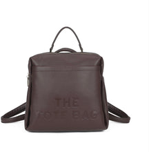 Load image into Gallery viewer, Wine, coffee, brown tote backpack handbag 1678
