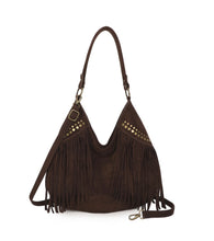 Load image into Gallery viewer, Wine, coffee h707 western suede fringe handbag
