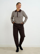 Load image into Gallery viewer, Brown kyla elastic barrel trouser
