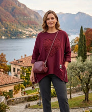 Load image into Gallery viewer, Burgundy or brown oversize heart n top
