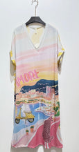 Load image into Gallery viewer, White printed amore paris t-shirt dress
