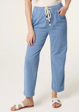 Load image into Gallery viewer, Soft blue or pink, beige denim jogger trouser
