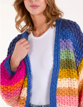Load image into Gallery viewer, Multi coloured chunky knitted cardigan
