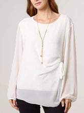 Load image into Gallery viewer, Lemon or white side chiffon blouse top
