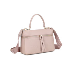 Load image into Gallery viewer, Beige, white, pink grab tote 1725handbag
