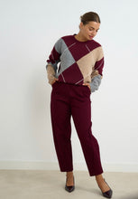 Load image into Gallery viewer, Wine kyla elastic barrel trouser

